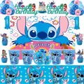 CAN o Stitch Paper Britware for Kids Birthday Party Decoration Cup Plate Nappe Nappe Baby