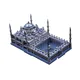 Kit de modèle de mosquée bleue puzzles 3D vitrine de bricolage travail des métaux 1:680 -229