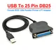 Adaptateur USB vers 25 broches DB25 femelle IEEE 1284 pour imprimante LPT convertisseur