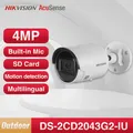 Hikvision – caméra de surveillance Bullet IP 4MP Acusense multilingue originale avec carte SD et