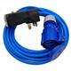 UK Made 5 Metre 13 Amp RCD Protected Plug to 16 Amp CEE Coupler Fly Lead Hook Up Cable