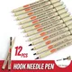 Pigment Liner Micron Pen Marker Hook Line Vac Pen for Drawing Sketch Ink Soft Brush Pen