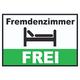 Fremdenzimmer FREI Schild Zimmer Frei Hotel Pension Motel A2 (420x594mm)