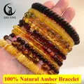 Zhe Ying-Bracelet en ambre 100% naturel pour hommes et femmes pierres précieuses d'énergie de