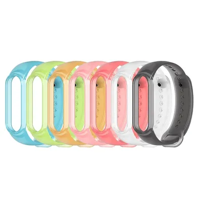 Bracelet de sport à boucle réglable pour montre intelligente bracelet translucide pour Mi Band 7