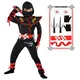 Costume de Ninja Muscle avec accessoires en mousse pour enfants costume d'Halloween pour garçon
