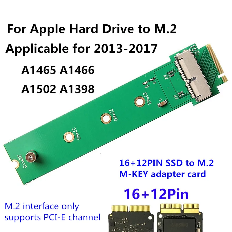 Adaptateur de disque dur SSD M2 à M.2 NGFF PCIE X4, pour Apple MacBook Air Mac Pro 2013 2014 2015 A1465 A1466 M2 SSD, nouveau