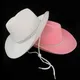 Fashion Vintage Cowboy Hat Western Style Large Brim Hat Hats Fedora Felt Cowboy Jazz Hat Accessory