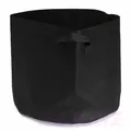 Pots en tissu noir H55A poudre de plantes récipient rond sac de culture pot d'aération