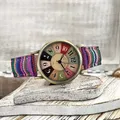 Montres à main avec motif arc-en-ciel ticolor de Zagreb pour hommes et femmes