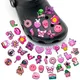 Breloques de chaussures en PVC pour femmes et filles série rose de style frais de dessin animé