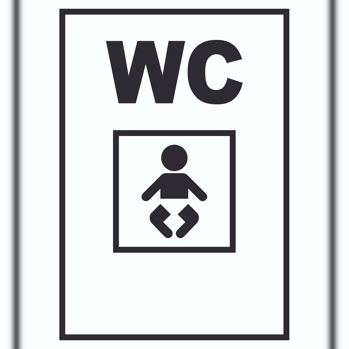 WC Wickelraum Schild A2 (420x594mm) Image