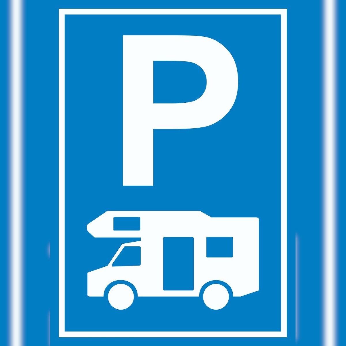 Wohnmobil Parkplatz Schild Camper Zelten Caravan Wohnanhänger A2 Rückseite selbstklebend Image