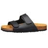 Pantolette LICO "Pantolette Bioline Velcro", Gr. 45, schwarz, Synthetik, Schuhe Pantolette