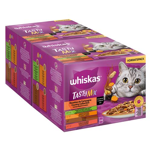 96x 85g Multipack Whiskas Tasty mix Portionsbeutel Country Collection in Sauce Katzenfutter nass