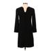 MM. LaFleur Casual Dress - Shift: Black Solid Dresses - Women's Size P