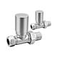 Portland Straight Steel Radiator & Towel Rail Valve Chrome Brushed - Reina