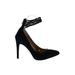 BCBG Heels: Pumps Stilleto Cocktail Party Black Print Shoes - Women's Size 5 1/2 - Pointed Toe