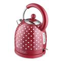 Kalorik Jk39083 1.7-litre 3Kw Electric Dome Kettle With Polka Dot Design - Red & White