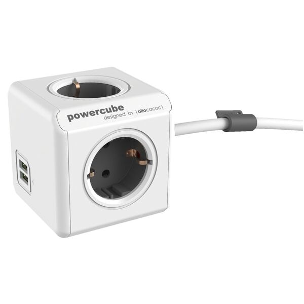 allocacoc 4-fach Steckdosenwürfel »PowerCube« weiß, 7.5x7.5x7.5 cm Image