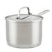 KitchenAid 3-Ply Base Stainless Steel Induction Saucepan with Lid, 3-Quart, Brushed Stainless Steel