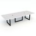 Compel Pivit Rectangular Table w/ Power Modules, Steel in Gray/White | 30 H x 120 W x 48 D in | Wayfair PIV-CT-OF-120-WHT-BLK-PWRS