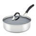 Circulon Stainless Steel Sauté Pan with Lid and SteelShield Hybrid Stainless and Nonstick Technology, 3-Quart, Silver