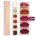 TUTUnaumb Matte Liquid Lip Gloss 5 Colors Liquid Matte Lipstick Kit Lipstick Stain Pack Matte Dark Skin Women Crimson Matte Long Lasting 24 Hours High Pigmented Matte Lipstick 5ML-D