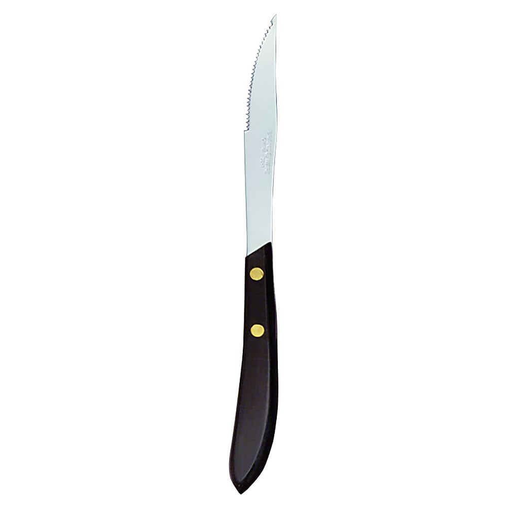 Libbey 201 2762 9" Steak Knife w/ Bakelite Handle, Black POM Handle, 4 Dozen