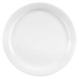 Libbey 840-425N-13 9" Round Porcelain Plate w/ Narrow Rim, Bright White, Porcelana