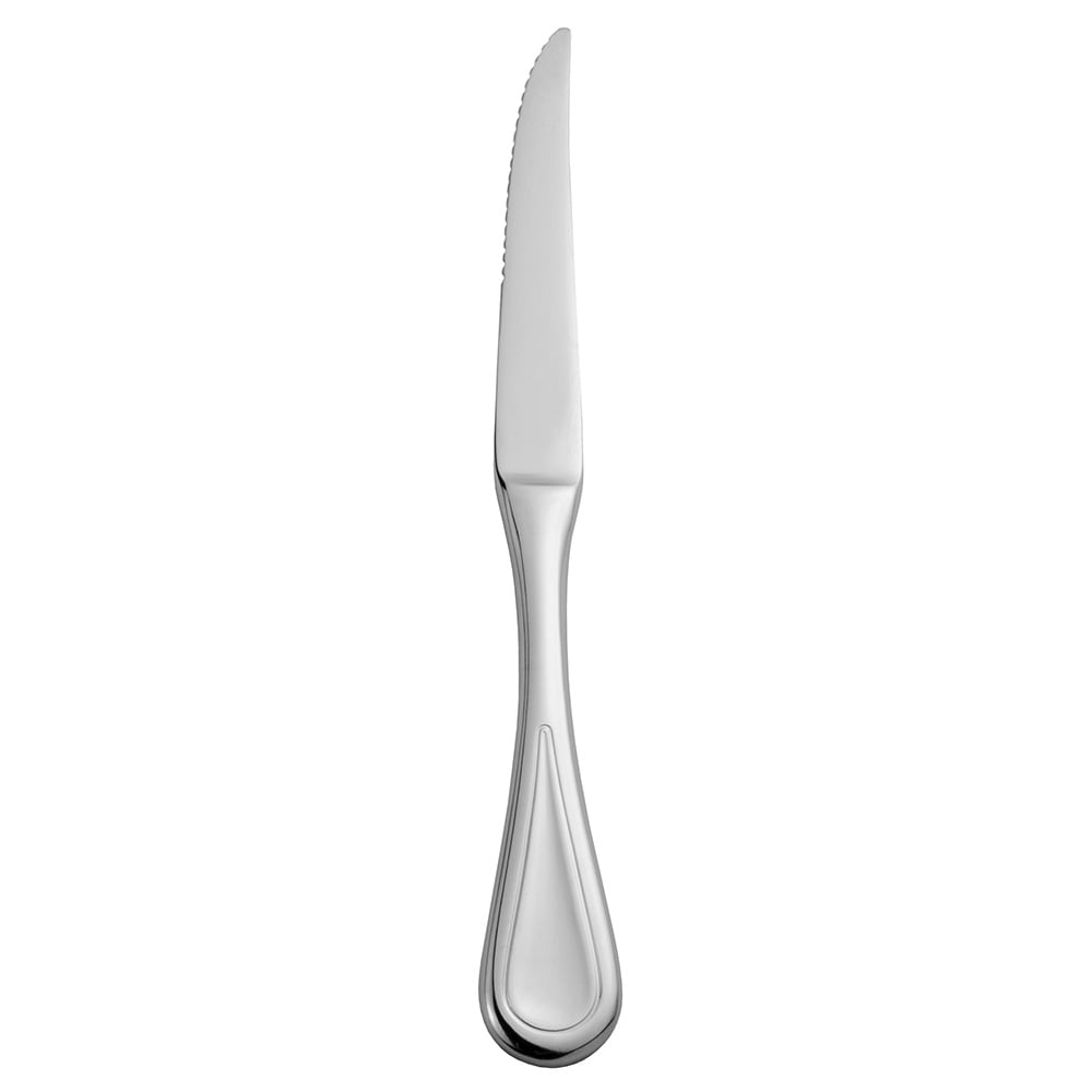 Libbey 9715762 Steak Knife, 18/8 Stainless Steel, Aspen World Collection, Fluted Blade, Solid Handle, 3 Dozen