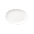 Libbey 977709139 13 3/4" x 9 1/2" Oval Astor Footed Platter - Porcelain, White