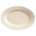 Libbey PWC-34 Oval Cream White Rolled Edge Platter, Princess White