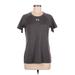 Under Armour Active T-Shirt: Gray Color Block Activewear - Women's Size Medium