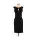 White House Black Market Cocktail Dress - Sheath: Black Solid Dresses - Women's Size 00