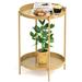 17 Stories Devinne 21.2" tall Steel Tray Top End Table in Yellow | 21.2 H x 17.7 W x 17.7 D in | Wayfair 7465C1553B9745219F020EFE80951F91