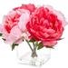 Primrue Oneal Silk Peony in Vase for Table or Lavatory Silk | 8.6 H x 7.8 W x 7.8 D in | Wayfair A8F1003F1F2B4D538052716E1746CD7D