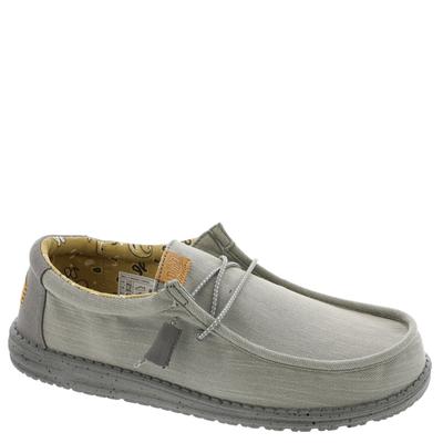 Hey Dude Wally Washed Canvas - Mens 10 Grey Oxford Medium