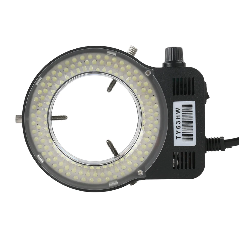 Einstellbare 144 LED Ring Licht illuminator Lampe Für Industrie Stereo Trinokular Mikroskop Video Kamera Objektiv Lupe 110 V 220 V Image