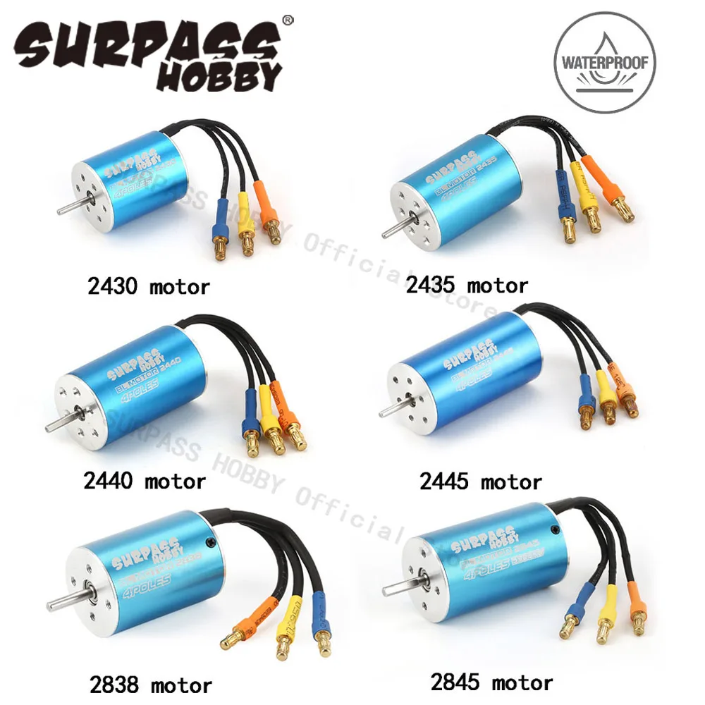 SURPASS HOBBY Wasserdichter 2430 2435 2440 2445 2838 2845 Bürstenloser Motor für Wtloys Remo 1/12 1/14 1/16 1/18 RC Auto Boot