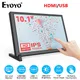 Eyoyo Monitor 10 1 Zoll kapazitiver Touchscreen tragbares 1280x800 ips Display für Himbeer Pi Plug &