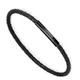 2mm 3mm Schwarz Wrap Leder Geflochtene Armband Stahl Draht Armband Männer Armreifen Kette Link