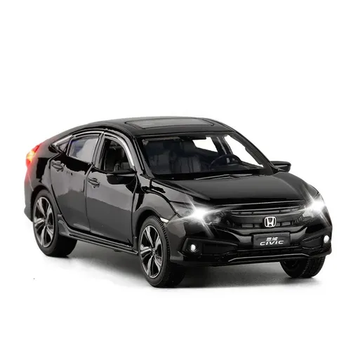 1/32 Honda Civic Limousine Spielzeug auto Miniatur Jkm Druckguss Fahrzeug Modell Türen zu öffnen