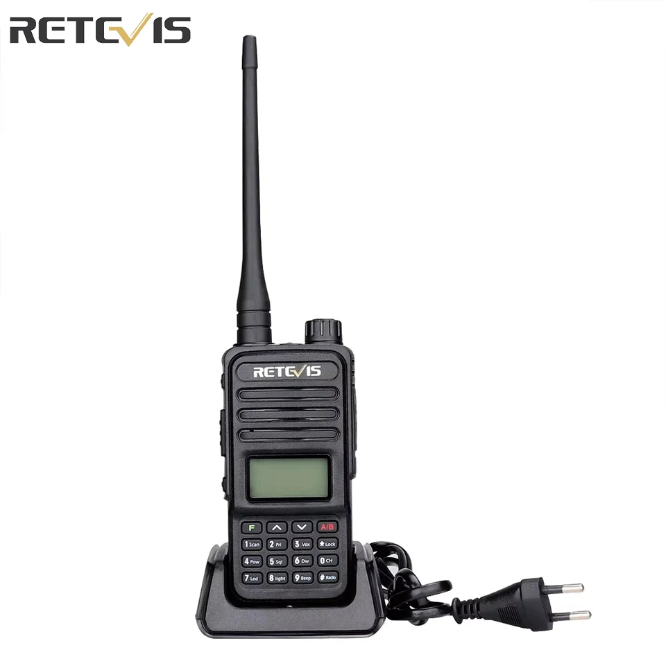 RETEVIS RT85 Walkie Talkie Ham Zwei Weg Radio Station 5W Walkie Talkies VHF UHF Dual Band Amateur Radio HT für Jagd Image