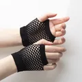 1 paar Schwarz Mädchen Frauen Kurze Fishnet Net Handschuhe Fingerlose Mesh Handschuhe Punk Rock