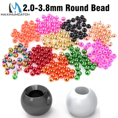 Maximumcatch 25pc 2 0-4 6mm Fliegen Binden Kopf Wolfram Perlen Multi-Farbe Fliegen Binden Material