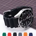 20mm 22mm Uhr Band Für Rolex SUBMARINER Wasserdicht Tauchen Silikon Armband Für Seiko SKX007