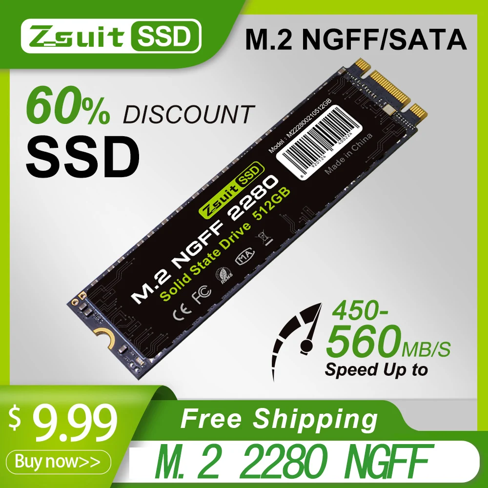Z-suite Heißer SSD M2 NGFF 2280 SATA3 M2 SSD 512GB 1TB Festplatte SSD Computer Interne festplatte Für Desktops Laptop SSD Hdd Sticks Image