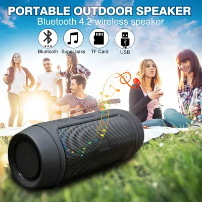 Wasserdichter tragbarer Lautsprecher Mini Bluetooth Musik Bass Lautsprecher Subwoofer Outdoor Wireless Lautsprecher Soundbar FM Radio TF Karte Image