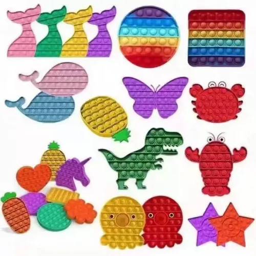 Pop Zappeln Reliver Stress Spielzeug Regenbogen Push Blase Anti-Stress-Spielzeug Erwachsene Kinder